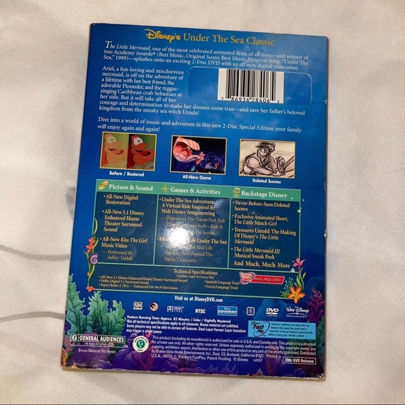 Disney The Little Mermaid DVD - Picture 2 of 5